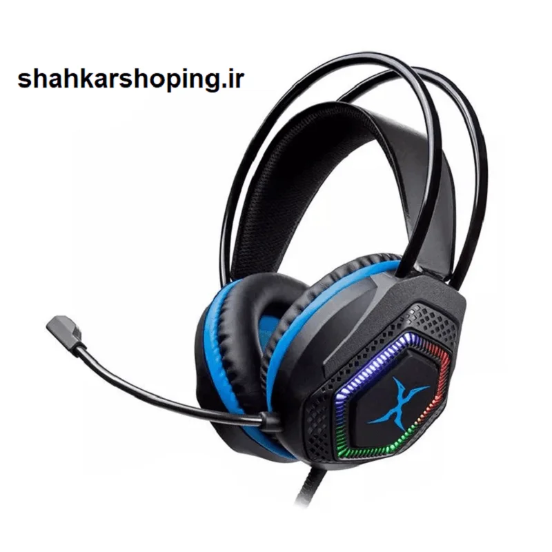 هدست گیمینگ فاکس ری مدل FXR-BAL-61 با میکروفون قابل تنظیم و نورپردازی RGB
