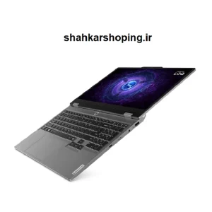 نمای ظاهری لپ تاپ لنوو LOQ 15IRX9 با نمایشگر 15.6 اینچی و کیبورد دارای نور پسزمینه